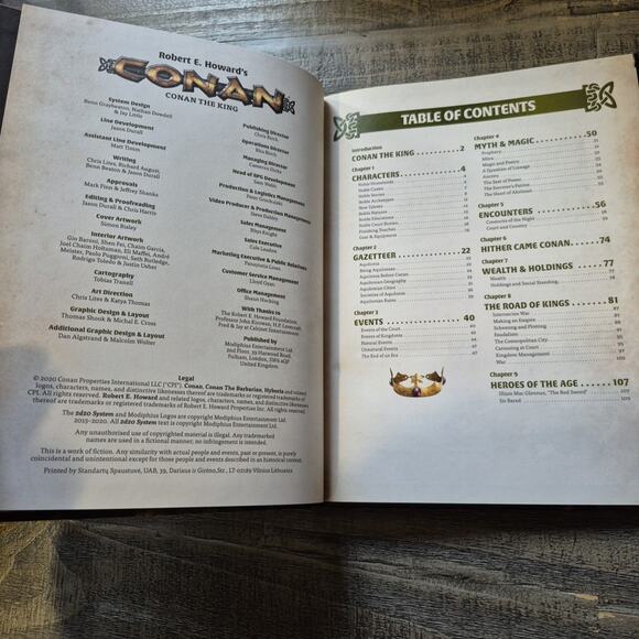 Modiphius Robert E. Howards Conan Conan the King 2d20 RPG Sourcebook 2020 - Picture 3 of 16
